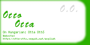 otto otta business card